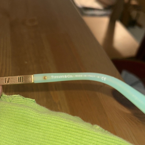 Tiffany & Co black & teal with gold accents Rectangle frames. made in Italy - Picture 3 of 3